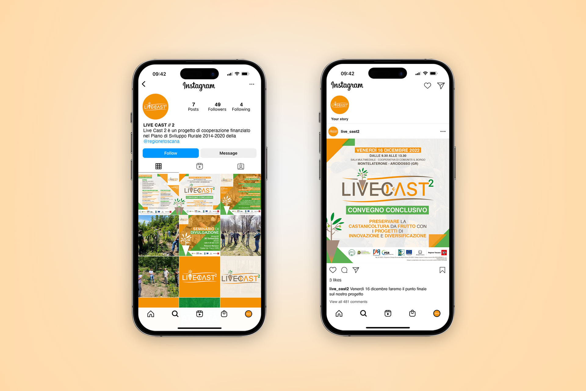 Live Cast 2 profilo instagram