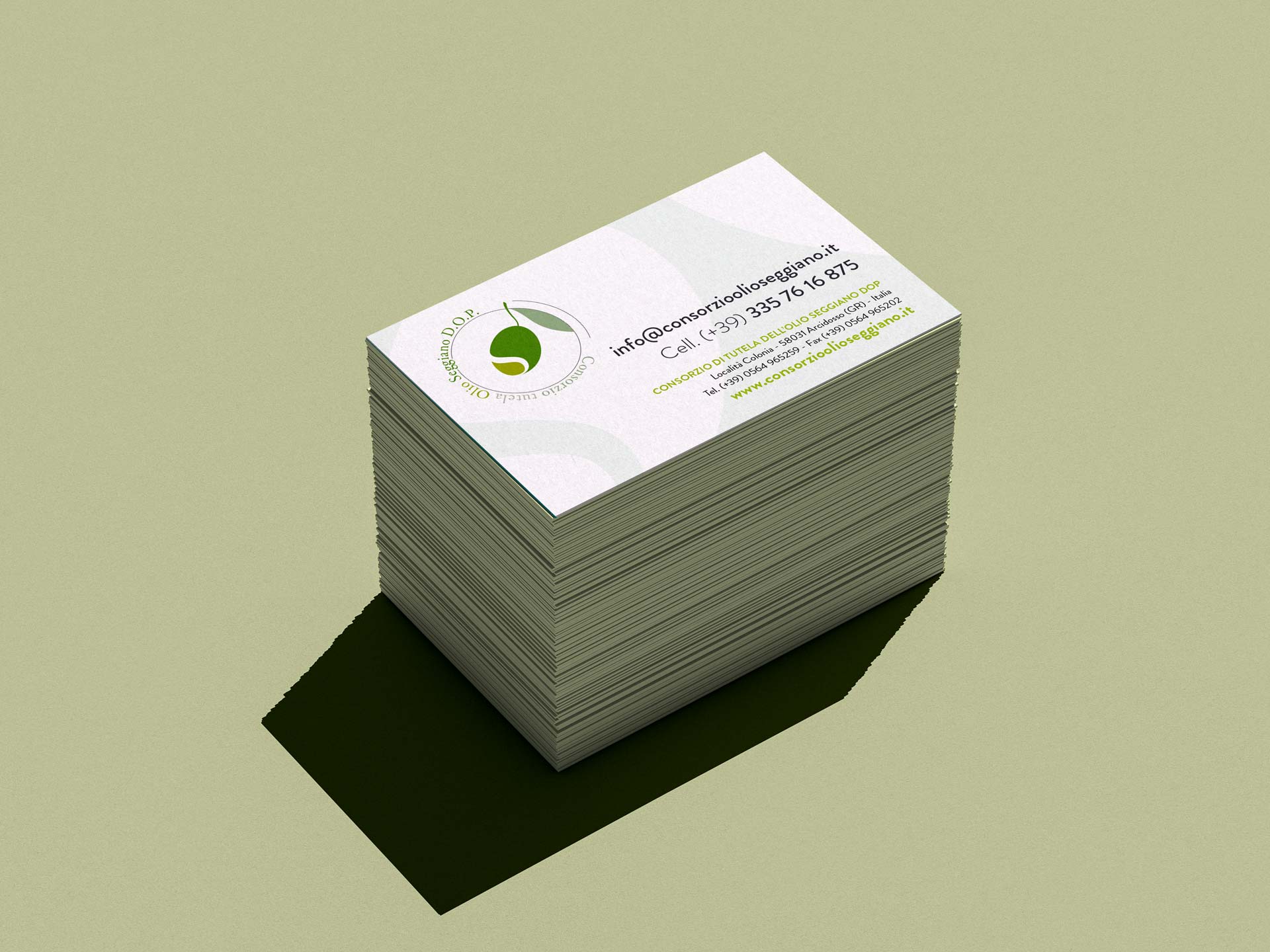 Consorzio Olio DOP Seggiano biglietto da visita
